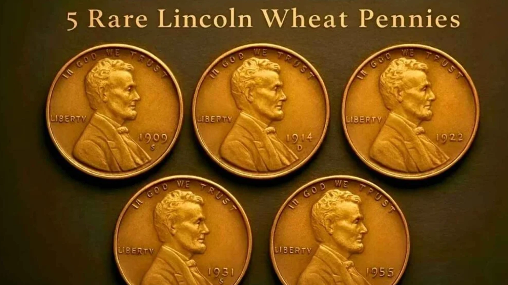 5 Wheat Pennies